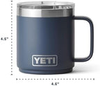 YETI Rambler 10 oz Ceramic Lined Stackable Mug, Vacuum Insulated, Stainless Steel with MagSlider Lid, Rescue Red - Image 7