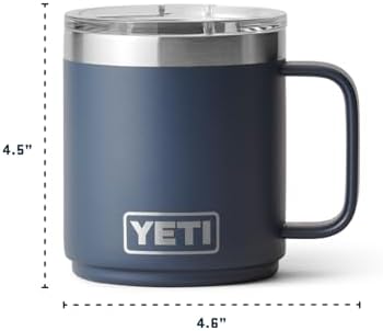 YETI Rambler 10 oz Ceramic Lined Stackable Mug, Vacuum Insulated, Stainless Steel with MagSlider Lid, Rescue Red - Image 7