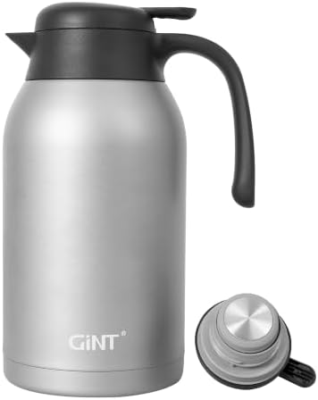 GiNT 74oz Thermal Coffee Carafe, Insulated Carafe for Hot Liquids(Grey) by WelcometoGiNT
