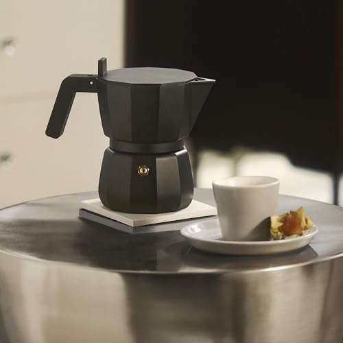 Alessi Moka DC06/1 B Design Espresso Maker Cast Aluminium Handle and Knob PA Black 1 Cup - Image 3