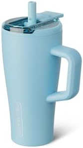 BrüMate Era Flip 20oz Kids Tumbler with Covered Flip Down Straw | 100% Leakproof Insulated Kids Cup | Made of Stainless Steel | Cup Holder Friendly | 20oz (Glacier) by Br%C3%BCMate