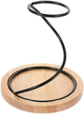 Coffee Dripper Rack with Wooden Base and Iron Stand, Universal Holder by cabilock