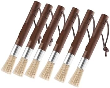 Coffee Grinder Cleaning Brush Accessories For Kitchen Tool Wood Handle(6pcs walnut) by Unknown