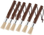 Coffee Grinder Cleaning Brush Accessories For Kitchen Tool Wood Handle(6pcs walnut) by Unknown