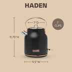 Haden Heritage 1.7 Liter Stainless Steel Electric Kettle, Hot Water Kettle - Image 4