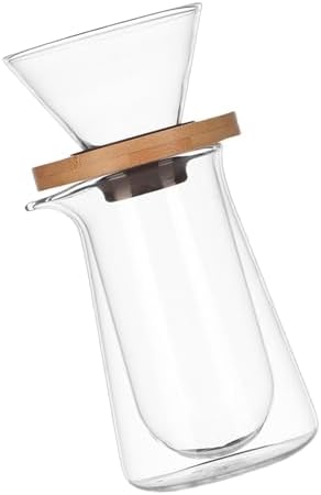 Insulated Borosilicate Glass Coffee Brewer Carafe and Dripper Set for Cold Brew and Hot Pour with Simple Double Wall Glass Pours Over Maker - Image 5