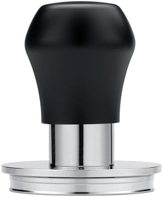 Normcore 57.5mm Coffee Tamper V4.1 Mini, Spring-Loaded with Click Feedback, 304 Stainless Steel Flat Base, Compatible with Lelit Anna Portafilter, Black by NORMCORECOFFEETOOLS