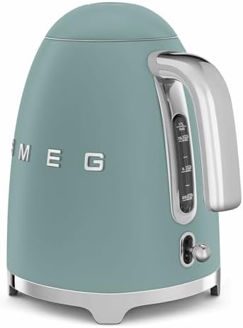 SMEG KLF03 Electric Kettle 1.7L (7 Cup), Retro Hot Water Boiler for Tea & Coffee, Fast Boiling, Auto Shut-Off, Soft Open Lid, 360° Swivel Base Countertop Kettle – Matte Jade - Image 3