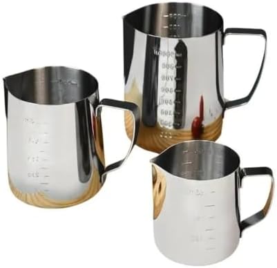 Milk Frother Cup Stainless Steel Coffee Milk Frothing Pitcher Stainless Steel Long Handle Eagle Spout Jug for DIY Latte Cappuccino Art Making(600ml) - Image 5