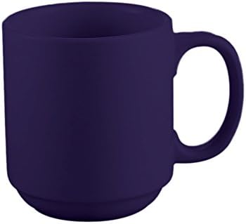 CAC China PRM-12-CBU Venice 12-Ounce Cobalt Blue Stoneware Round Stacking Mug, 3-1/4-Inch by 3-1/4-Inch by 3-5/8-Inch, 36-Pack by CACChina