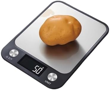 Electronic Scale, Kitchen Scale 5kg Platform Stainless Steel Commercial High-Precision Electronic Balance,for Meal Prep, Baking and Cooking(Gray,5Kg) - Image 3