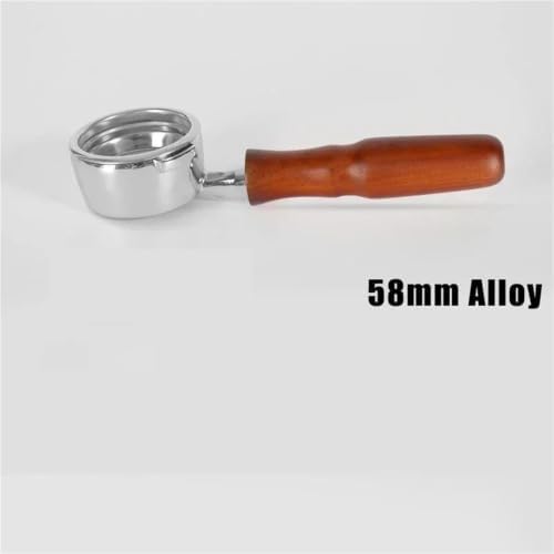 58mm Filter,Compatible With GAGGIA,Coffee Machine Bottomless Coffee Portafilter Home Espresso Solid Wood Handle Barista Tool filter basket(58mm-F) - Image 2