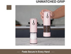Electric Pepper Grinder and Salt Mill Set - Large Capacity USB Rechargeable Automatic Grinder with Dual LED Lights, One-Handed Operation & Slide Cover - Brushed Stainless Steel - Image 4