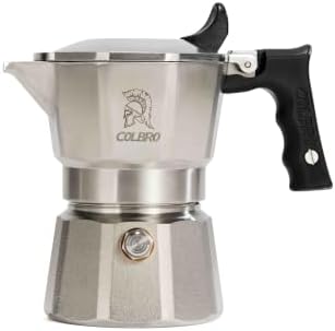 Moka Pot, 2 Cup, 316 Stainless Steel, Stovetop Espresso Maker, dual-boiler temperature control, three valves,Induction Compatible for Gas, Electric, and Ceramic Stoves by Unknown