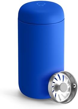 Fellow 12 oz Carter Move Travel Mug - Vacuum-Insulated Stainless Steel Travel Coffee Mug - Coffee Tumbler with Ceramic Interior and Splash Guard - Electric Cobalt by Unknown