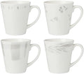 Lenox Oyster Bay 4Pc Mugs, 2.75, White by Lenox
