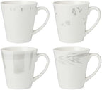 Lenox Oyster Bay 4Pc Mugs, 2.75, White by Lenox