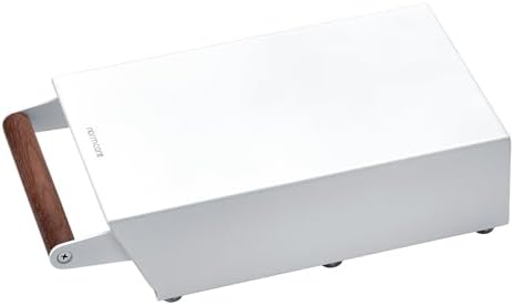Normcore Espresso Knock Box Drawer, Coffee Knock Box with Walnut Handle, Espresso Dump Bin Separation And Detachable, 304 Stainless Steel, Size: M, Matte White - Image 2