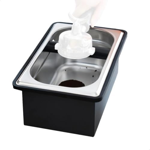 watchget Large Stainless Steel Espresso Knock Box for Coffee Grounds by watchget