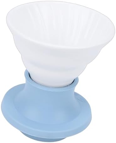 Pour Over Ceramic Coffee Dripper, Immersion Style Filter Brewing System, Manual Brew Maker with Water Control Heat Proof, Ideal for Home Office Use (Blue) - Image 5