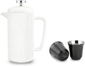 Easyworkz Porcelain French Press and Double Wall Insulated Metal Demitasse Cups by Easyworkz