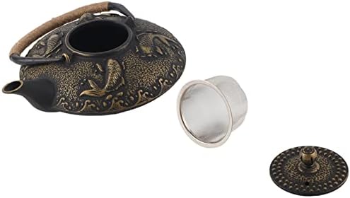 0.9L Cast Iron Teapot with Enamel Interior for Brewing - Image 6