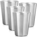 Beasea Stainless Steel Cups 10 oz, 4 Pack Small Bulk Stackable Stainless Steel Tumbler Insulated Cups for Drinking Double Wall Metal Glasses Tin Cups for Home Restaurant Office Party Camping by Beasea