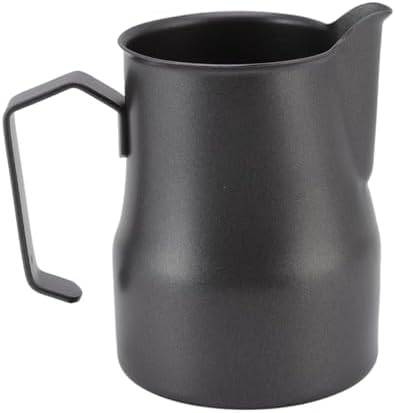Modern 304 Stainless Steel Coffee Frothing Pitcher, 350ml Milk Steaming Jug Cup with Ergonomic Handle and Eagle Beak Spout by Unknown
