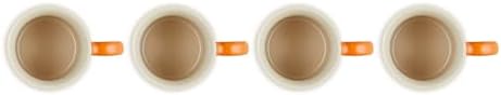 Le Creuset Stoneware Vancouver Mug, Set of 4, 14 oz. each, Flame - Image 4
