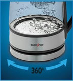 EUROSTAR EKG120BK 1.2L Glass Kettle, Black - Image 2