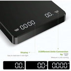 Digital Coffee Scale with Timer, Rechargeable Espresso Scale 3kg/0.1g, for Pour Over, Compatible with Kitchen Brewing & Weighing Tools - Image 6