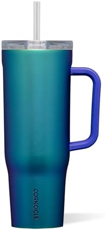 Corkcicle Cruiser Insulated Tumbler with Handle & Straw, 40 oz, Dragonfly by Corkcicle