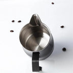 Espresso Steaming Pitcher Stainless Steel Coffee Frothing Picther Milk Jug Cappuccino Latte Art Cup(Black-450ml) - Image 4