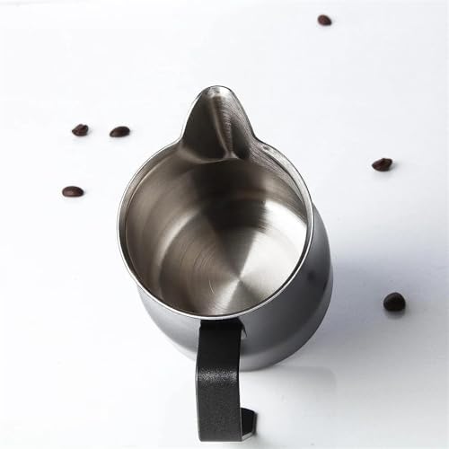Espresso Steaming Pitcher Stainless Steel Coffee Frothing Picther Milk Jug Cappuccino Latte Art Cup(Black-450ml) - Image 4