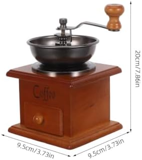 Manual Hand Coffee Grinder Wood Burr Mill for Coffee Beans - Image 2