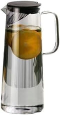 Water Pitcher 1.35L/1.8L Glass Water Pitcher with Lid and Handle Water Jug for Fridge Iced Tea and Coffee Carafe Beverage Serveware Water Jug(Gris,Small) by Unknown