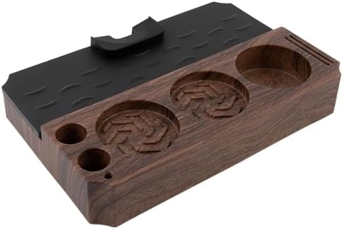 Coffee Tamper Station with Wood Grain Finish, Multifunctional Pressing Base for 51mm 53mm 58mm Portafilters, Stable Espresso Tamping Mat with Silicone Anti-Slip Layer - Image 6