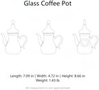 Versatile Borosilicate Glass Carafe, 22 oz Coffee Pot for Pour Over Brewing and Tea Serving with Handle - Image 7