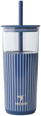 REDUCE Aspen - 20oz Vacuum Insulated Glass Tumbler - Extra Wide Straw & Lid by Reduce