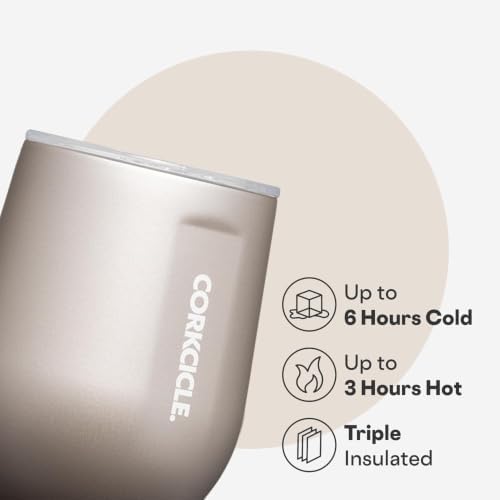 Corkcicle Stemless Wine Tumbler with Lid, 12 oz, Latte - Image 3