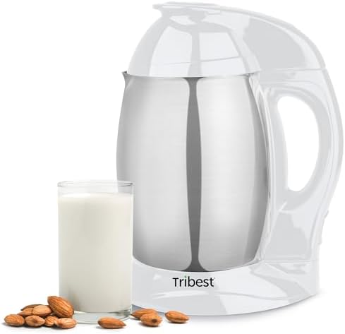 Tribest Soyabella SB-130 Deluxe Automatic Nut Milk Maker & Soy Milk Maker Machine, White/Stainless Steel by Tribest