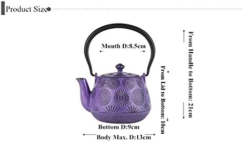 Teapot Cast Iron Tea Kettle Boiling Water Making Tea Pot 800ml Japanese Style Tetsubin Iron Bottle Tea Kettle Tea Maker - Image 2