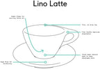 notNeutral LINO Porcelain Cup & Saucer (Black, Large Latte, 2) - Image 3