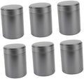 MAGICLULU 6pcs Metal Canister Tea Tin Loose Leaf Tea Storage Jars Airtight Food Container by MAGICLULU