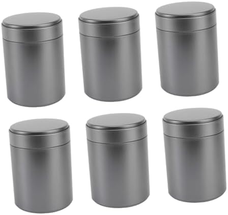 MAGICLULU 6pcs Metal Canister Tea Tin Loose Leaf Tea Storage Jars Airtight Food Container by MAGICLULU