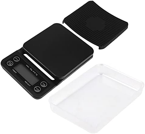 3 kg Digital Kitchen Scale 0.1 g Precision with Timer and Tare Function for Food, Coffee, and Baking — Blue Violet Backlight LCD Display (Blue Backlight) by Unknown