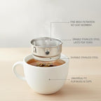 Stainless Steel Tea Infuser for Loose Leaf - Fine Mesh Strainer Fits Mugs & Cups (1.5-1.77 Inch Diameter) - Image 4