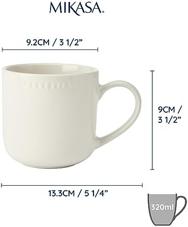 MIKASA Cranborne 4pc Stoneware Mug Set, 320ml, Gift Boxed - Image 2