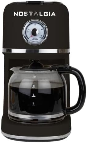 Nostalgia Classic Retro 10 Cup Coffee Maker, Black by Nostalgia