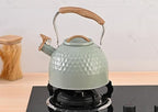 Tea Kettle Stovetop Whistling Teakettle Teapot, Stainless Steel, 3L (Green) - Image 3